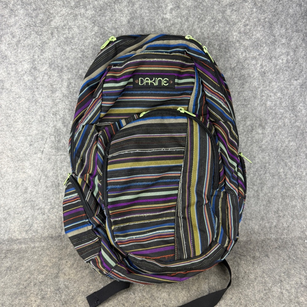 Dakine Striped Backpack Multi Color Woven Padded Laptop Sleeve School Bag